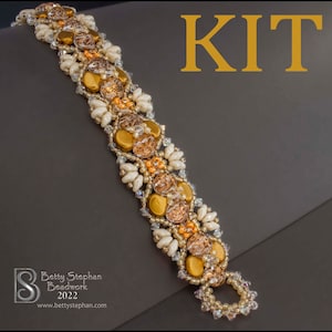KIT Fanfare Beadwoven bracelet- gold colorway
