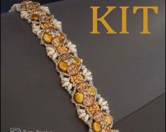 KIT Fanfare Beadwoven bracelet- gold colorway