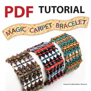 Magic Carpet Bracelet PDF tutorial beadwoven bracelet