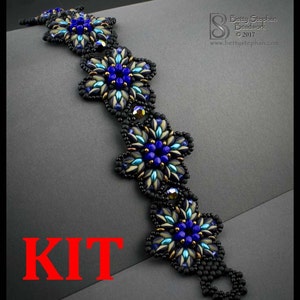 kit- Starburst Bracelet- blue- Beadwoven bracelet kit