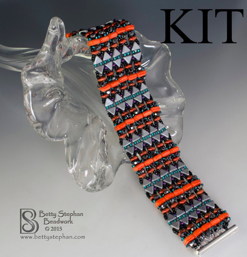 Full kit or refill Magic Carpet Bracelet red bead woven bracelet