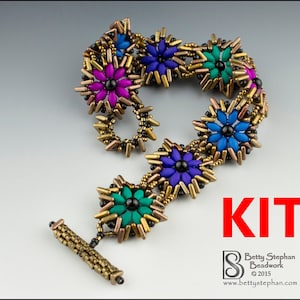 Try-a-Tri Bead multicolor Beadwoven Bracelet Kit full kit or refill beads image 1