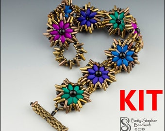Try-a-Tri Bead multicolor Beadwoven Bracelet Kit- full kit or refill beads