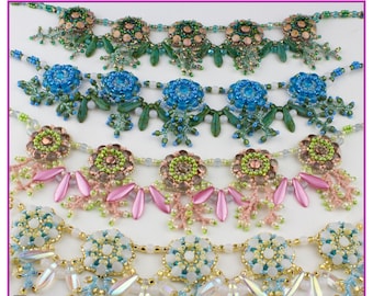 PDF Tutorial- Blooming Beads Beadwoven Necklace
