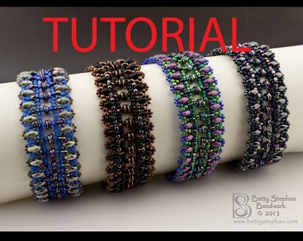 Beading Tutorial for Suzanna beadwoven bracelet- digital PDF download