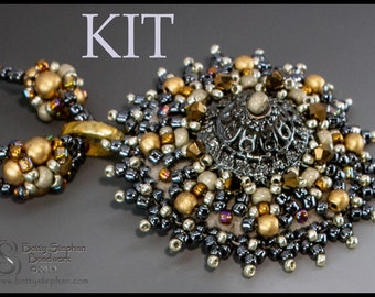 KIT- Ariana Beaded Necklace gold colorway