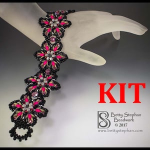 kit- Starburst Bracelet- pink- Beadwoven bracelet kit