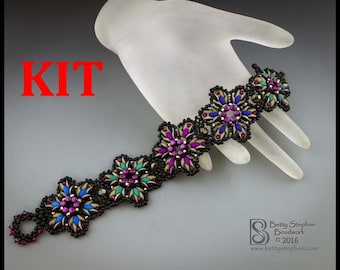 kit- Starburst Bracelet- multicolor- Beadwoven bracelet kit