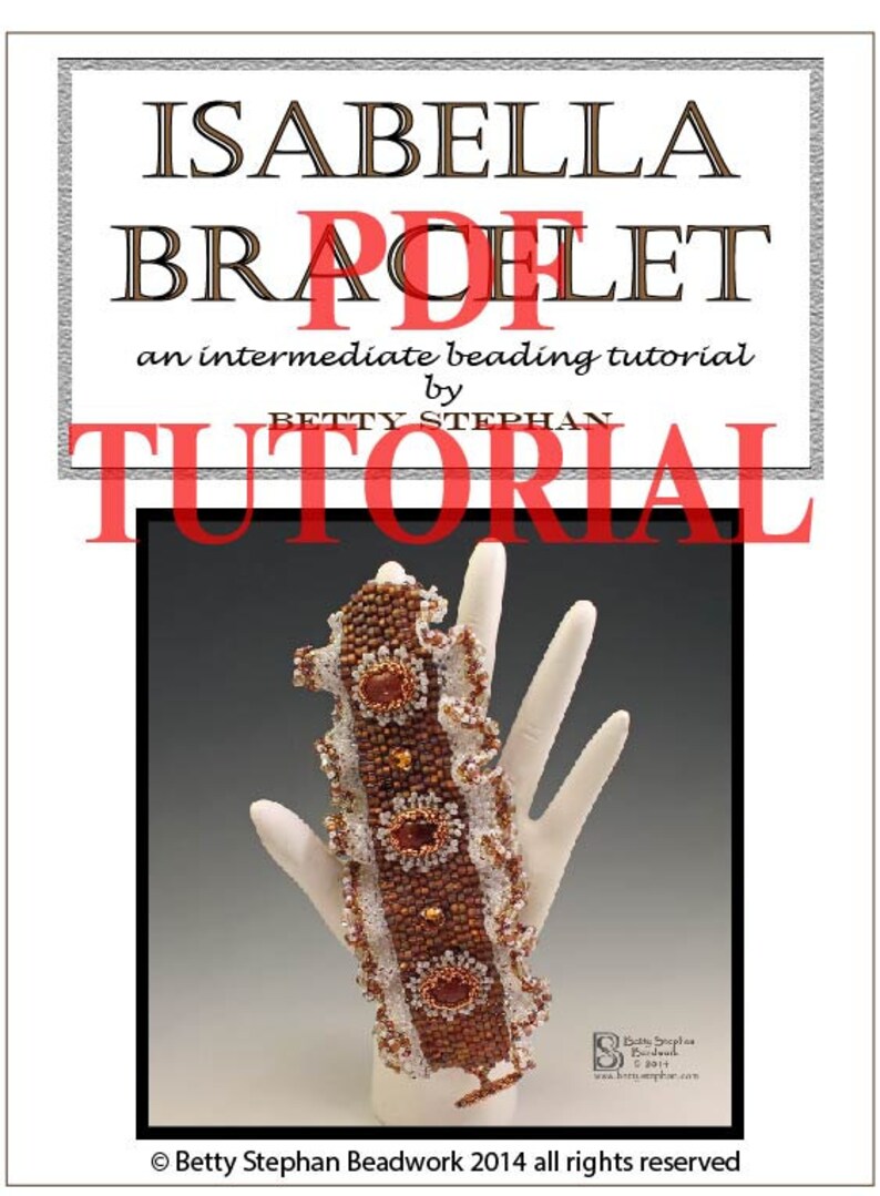 PDF Beading Tutorial for Isabella Cuff Bracelet intermediate image 2