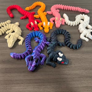 3D Printed Fidget Large Dragon, Fidget Toy, Interactive Toys, Articulated Fidget Animals, Sensory Fidget Toys for Adults, Zou Dragon