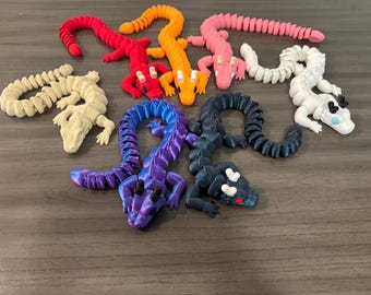 3D Printed Fidget Large Dragon, Fidget Toy, Interactive Toys, Articulated Fidget Animals, Sensory Fidget Toys for Adults, Zou Dragon