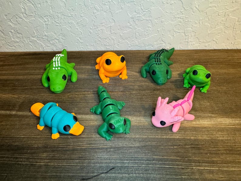 3D Printed Fidget Animals, Fidget Pets, Interactive Toys, Articulated ...