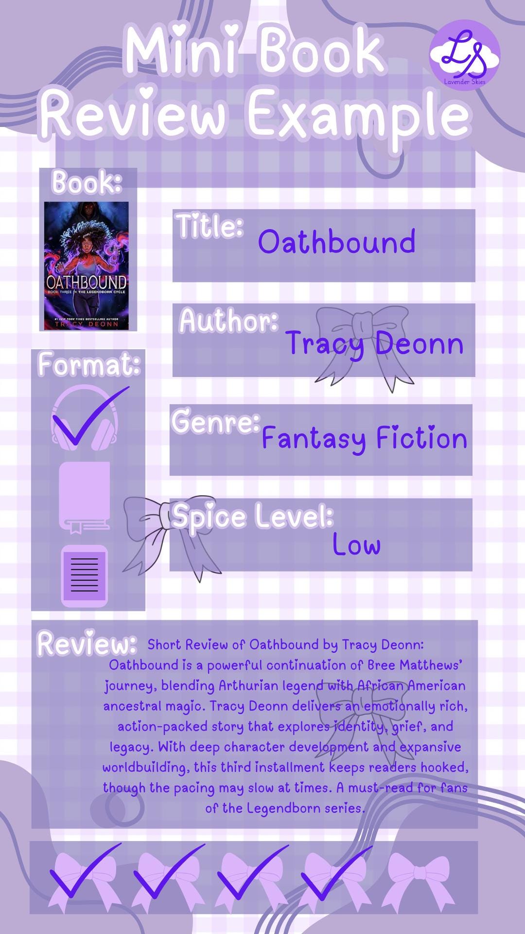 Lavender Book Review Journal Digital Download - Thumbnail 2
