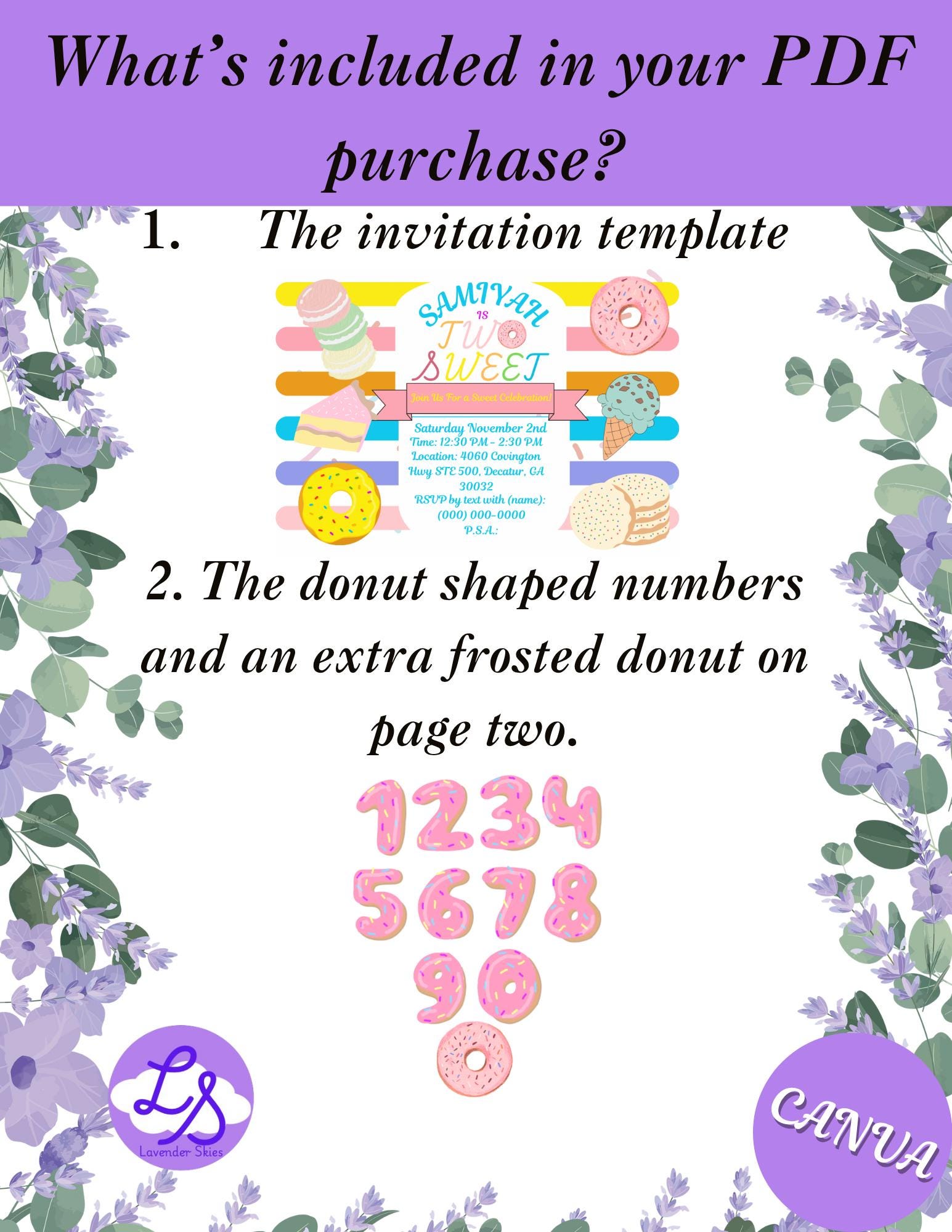 Sweet Party Invitation Printable Download - Thumbnail 4