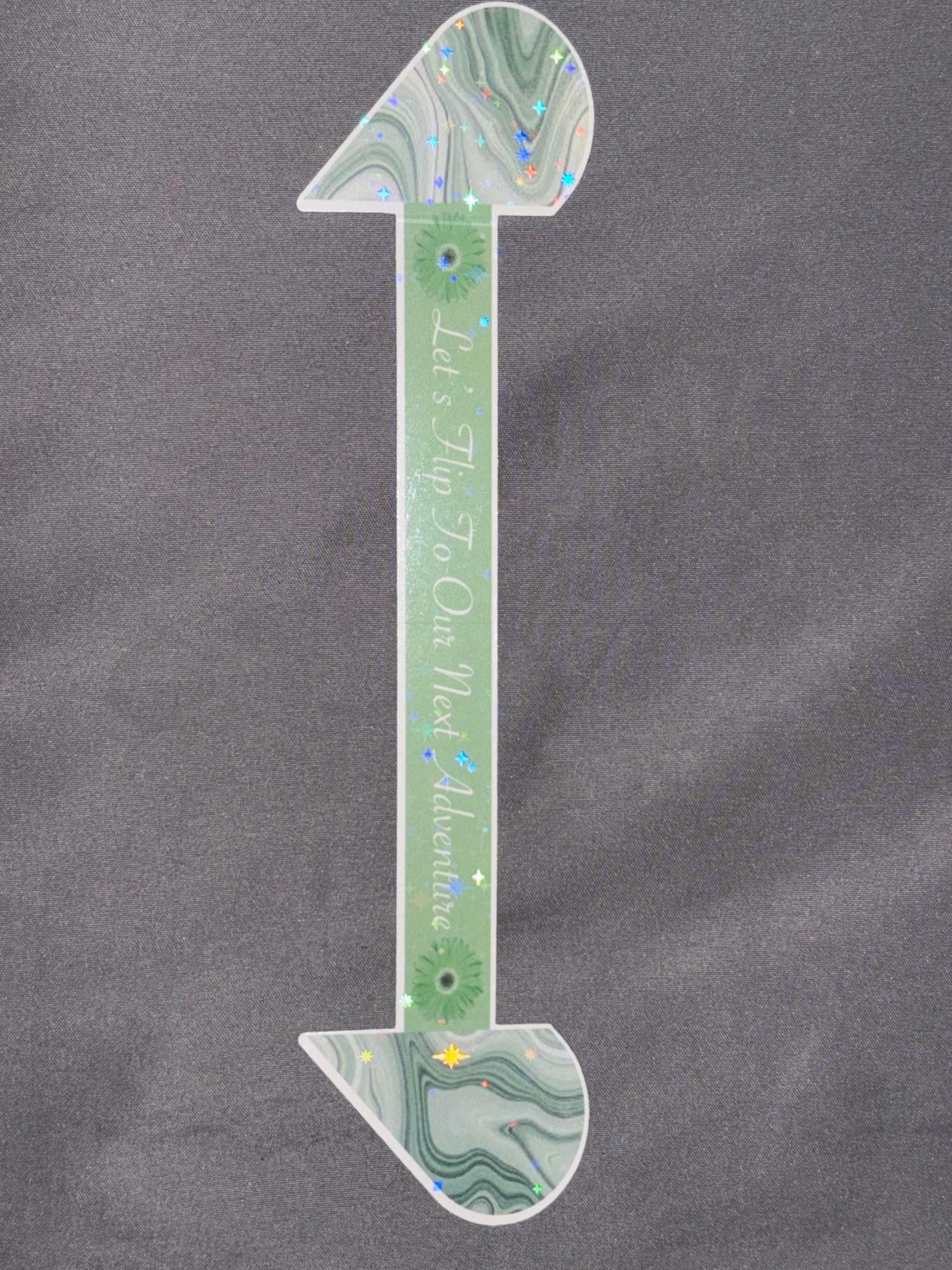 Let's Flip To Our Next Adventure? | Pop-Up Marble Heart Bookmarks | Matte or Holographic | Pre-Scored Bookish Quote Page Savers - Thumbnail 3
