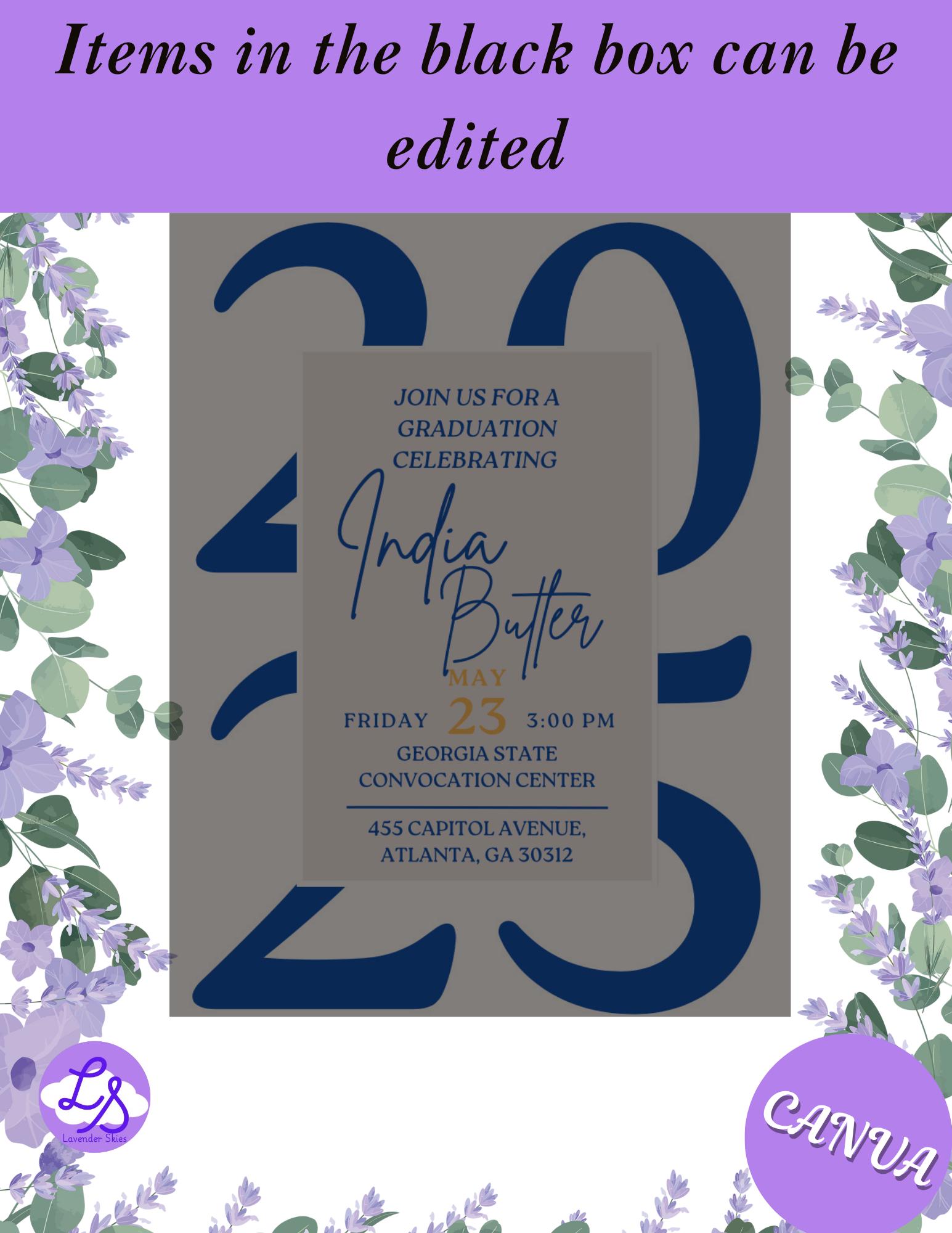 Graduation Invitation Printable Download - Thumbnail 4