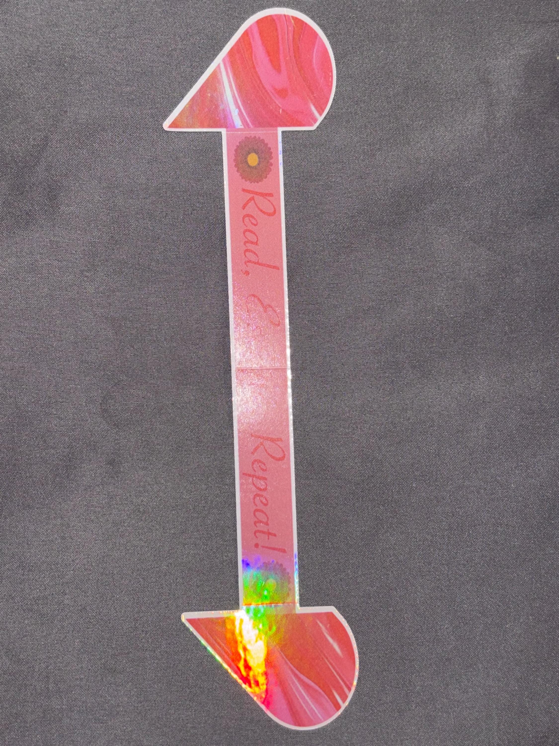 Read, Escape, Repeat! | Pop-Up Marble Heart Bookmarks | Matte or Holographic | Pre-Scored Bookish Quote Page Savers - Thumbnail 3