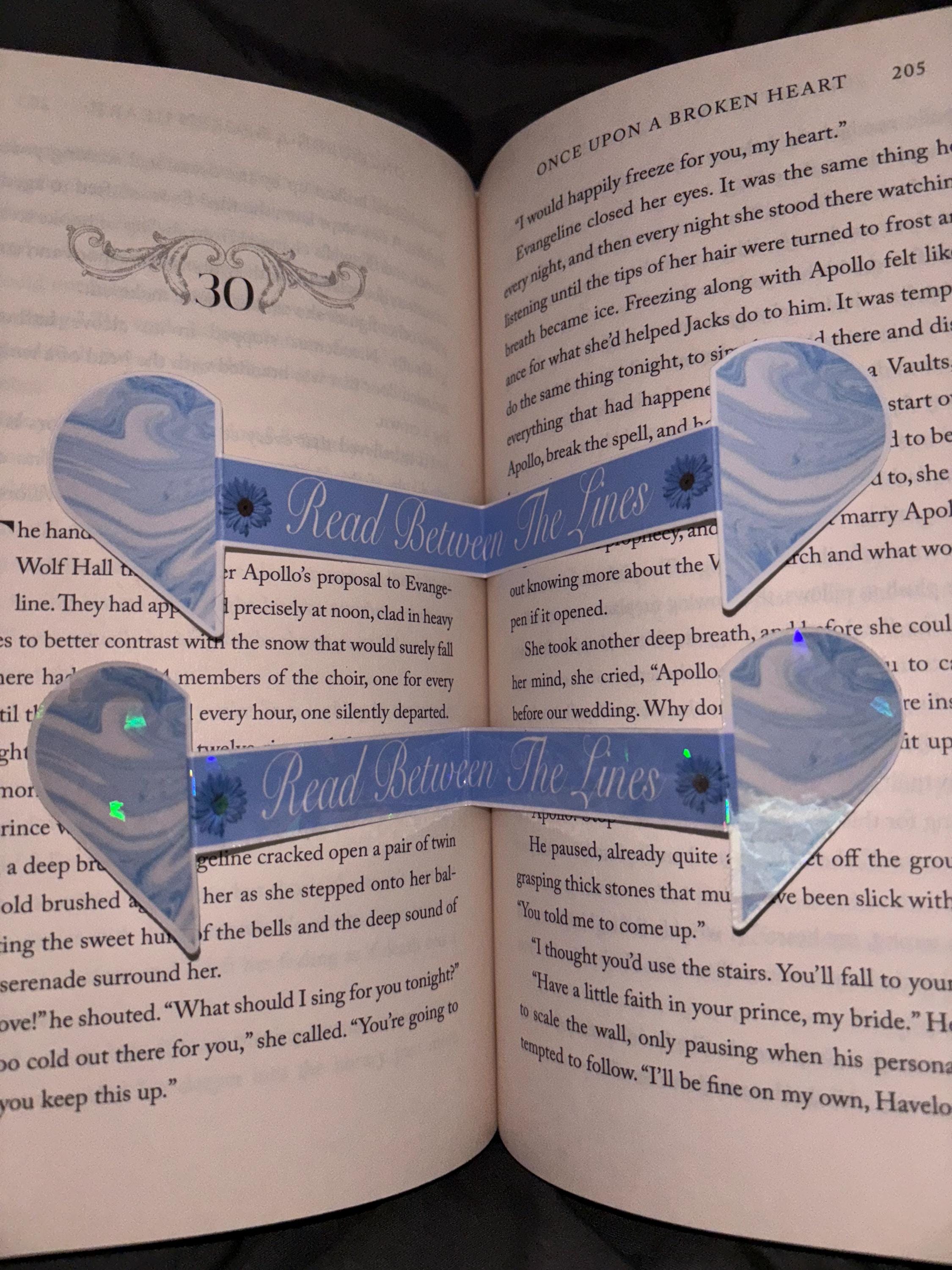 Pop-Up Marble Heart Bookmarks – Set of 5 | Matte or Holographic | Pre-Scored Bookish Quote Page Savers - Thumbnail 6