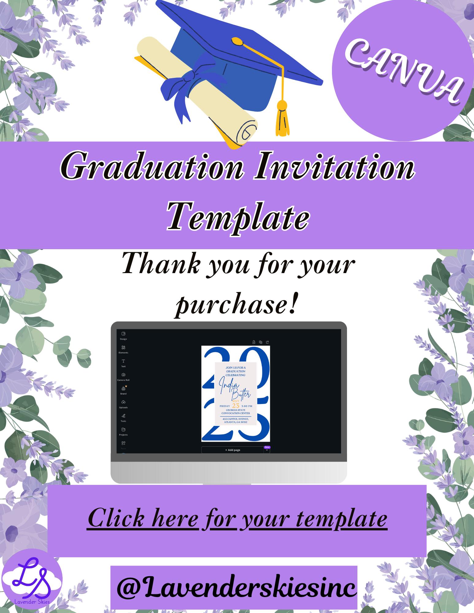 Graduation Invitation Printable Download - Thumbnail 5