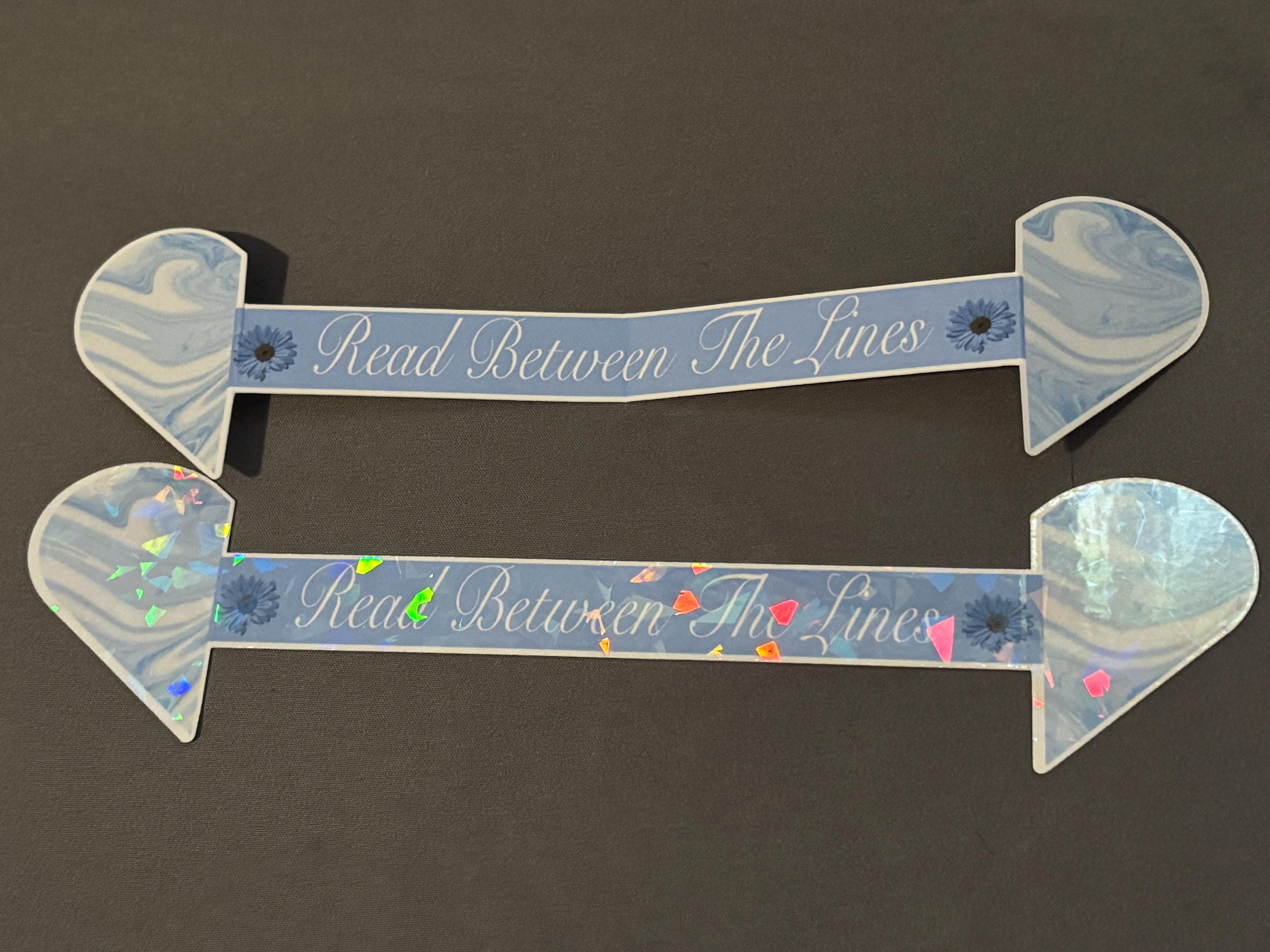 Read Between The Lines | Pop-Up Marble Heart Bookmarks | Matte or Holographic | Pre-Scored Bookish Quote Page Savers - Thumbnail 5