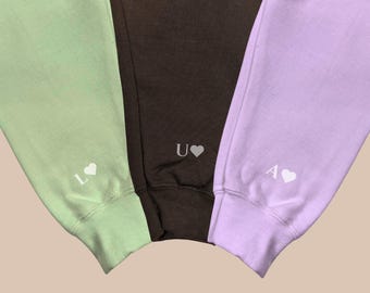 Custom Embroidered Roman Numeral Hoodie, Personalized Date and Initial, Couples Gift , Anniversaries, Engagements, Bachelorette's