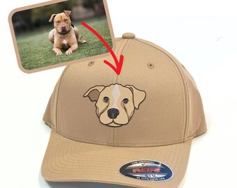 Personalized Embroidered Pet Hat, Custom Hat with Your Pet's Photo, Custom Dog Cap, Custom Cat Hat, Personalized Baseball Cap for Pet Lovers