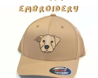 Personalized Embroidered Pet Hat, Custom Hat with Your Pet's Photo, Custom Dog Cap, Custom Cat Hat, Personalized Baseball Cap for Pet Lovers