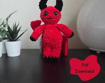Crochet Devil Pattern – Devlin Amigurumi Plush (PDF Download)