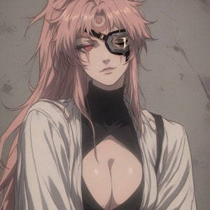 Guilty Gear Strive Fanart | Baiken Vintage Portrait Art Print Postcard | Unique Gaming Decor, Anime Wall Art