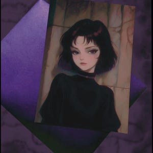 Impresión de estilo retro estético de Sailor Saturn / Postal de Hotaru Tomoe y arte A5 para coleccionistas y fanáticos