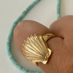 Gold Plated Shell Ring