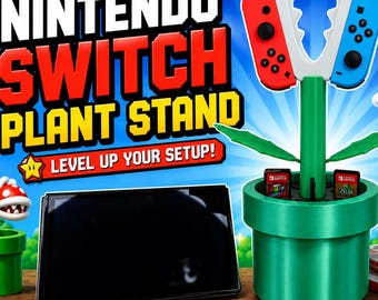 Piranha Plant Joy-con Grip Nintendo Switch Cartridge Holder