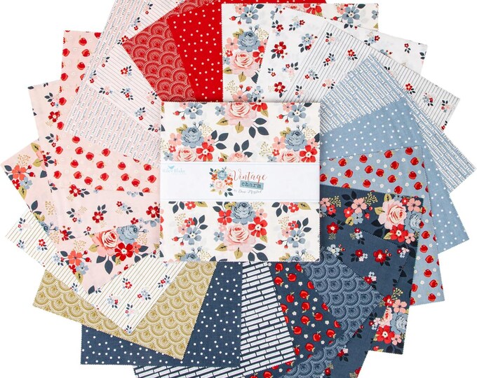 Vintage Charm Layer Cake by Riley Blake Red-white-blue 10 Inch Squares ...