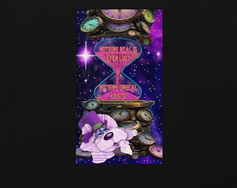 Intergalactic Space Bunny Guru Cotton color tote bag DTFlex print