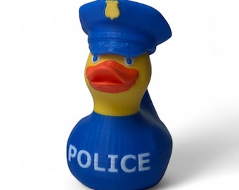 Blue Police Duck – Law Enforcement Duck with Badge, Hat & Officer Attitude