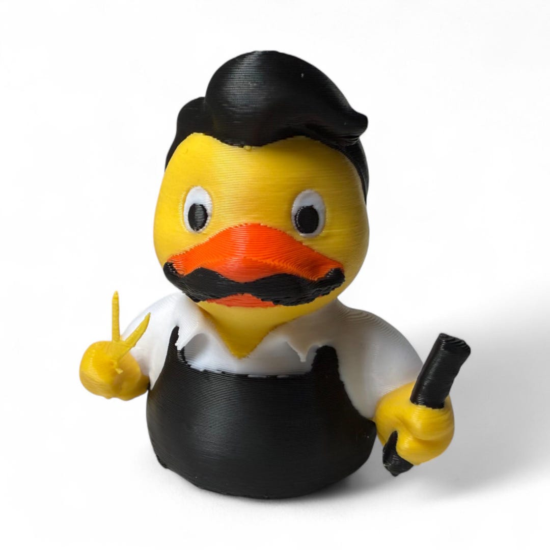 3d-printed Barber Duck With Scissors: Dapper Stylist Gift - Etsy