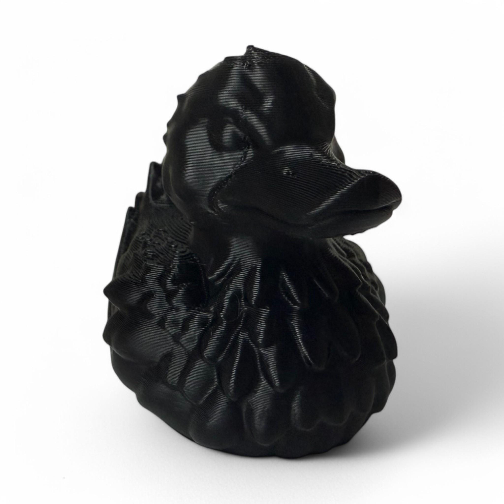 Black Raven Duck – 3d-printed Mysterious Duck Collectible With