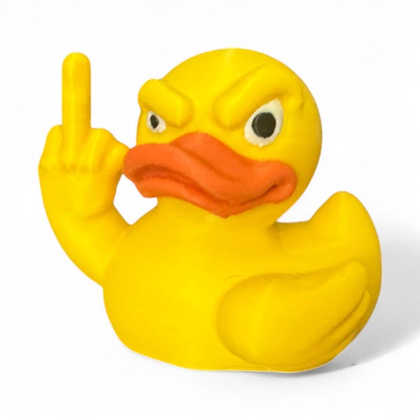 Pato Quack Off – Pato impreso en 3D con descaro, actitud y un toque de "habla con la pluma"