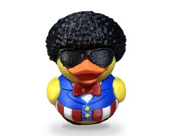 Afro American Patriot Duck, Yellow 3D Printed Pla Collectible, 2.25 Inch America 250