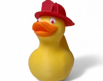 Fire Fighter Duck – 3D-Printed Brave & Heroic Duck Collectible for First Responder Fans