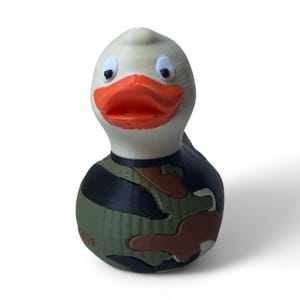 Camo Army Duck | Gift For Families Veterans and Soldiers | Military Duck