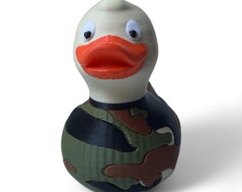 Camo Army Duck | Gift For Families Veterans and Soldiers | Military Duck