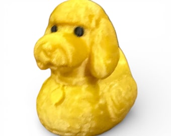 Golden Doodle Duck – 3D-Printed Curly-Coated Small Collectible with Playful Puppy Personality