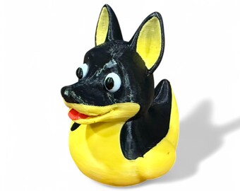German Shepherd Duck Figurine: 3D Printed PLA Collectible