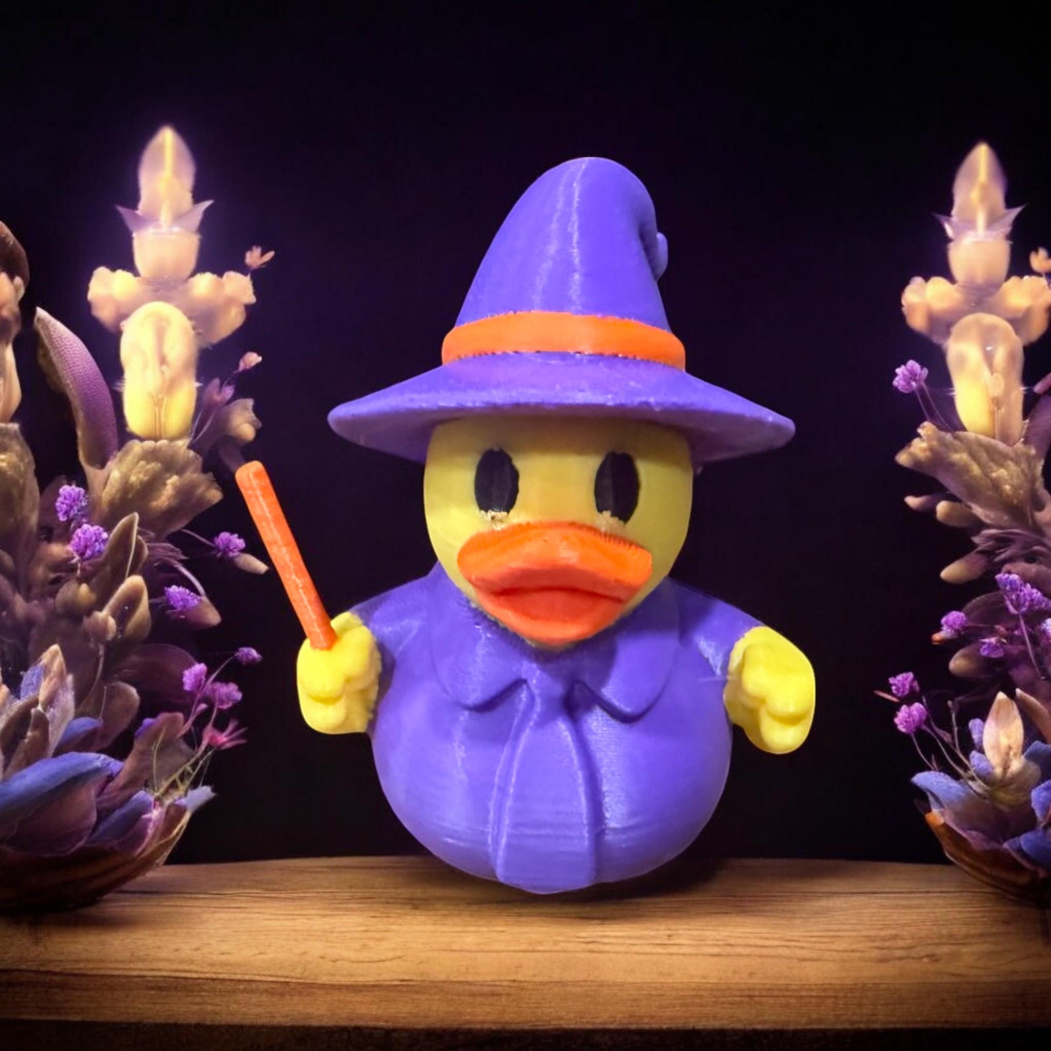 Wizard Duck – 3d-printed Magic Duck Collectible With Hat, Staff ...