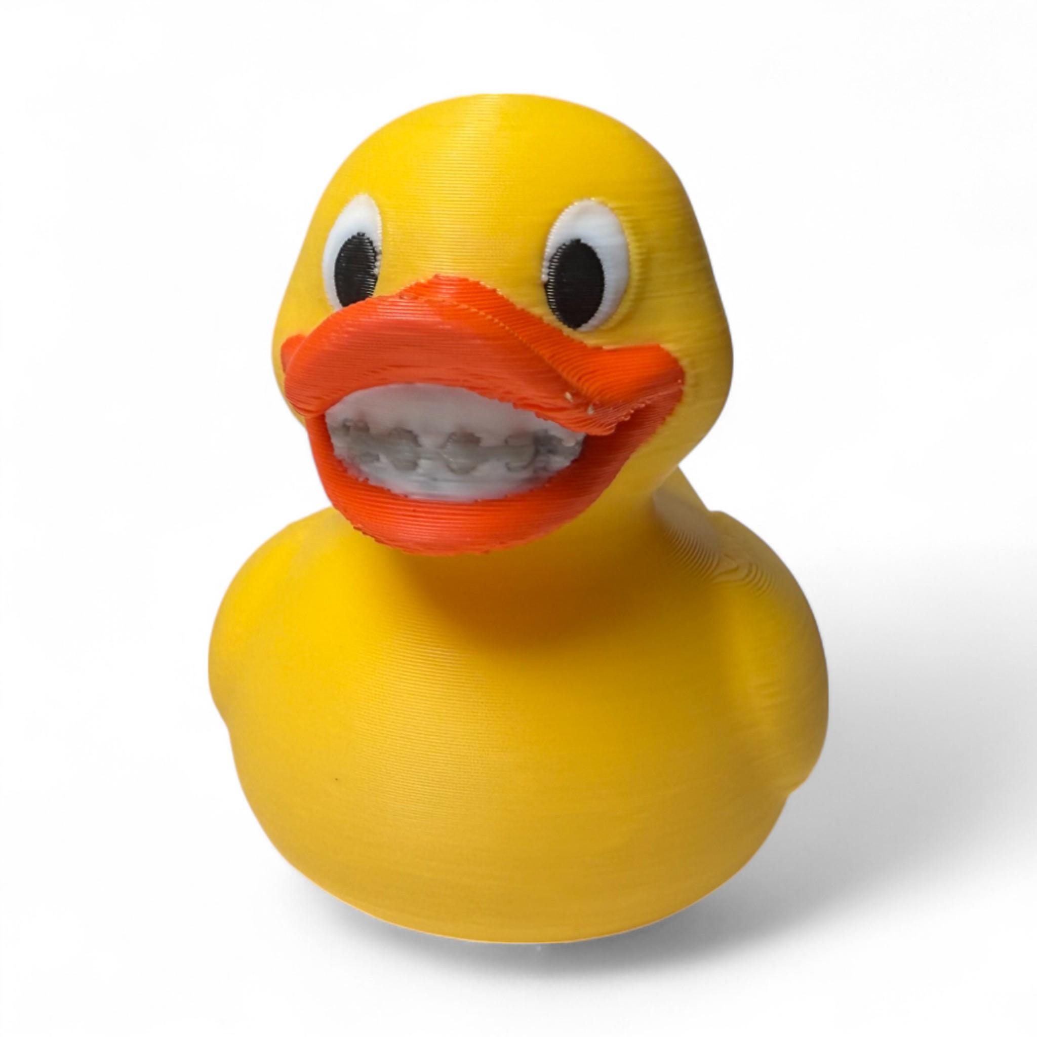 3D Printed Braces Duck, Dental Gift, Desk Decor, PLA Plastic Duck