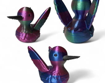 Translucent Hummingbird Duck – 3D-Printed Duck with Iridescent Flair and Flight