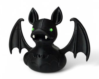 Halloween Bat Duck – 3D-Printed Nocturnal Animal Duck Collectible with Wings
