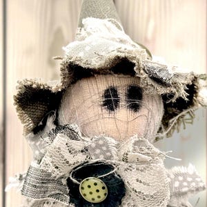 Handcrafted Primitive Ghost Witch Figurine - Gothic Halloween Decor for Spooky Home Accents & Witchy Gifts