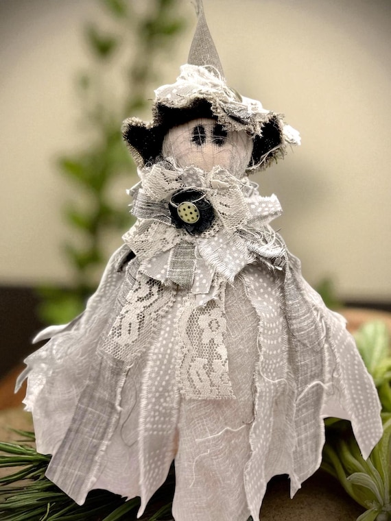 Primitive Ghost Doll: Handmade Cottagecore Witch Decor